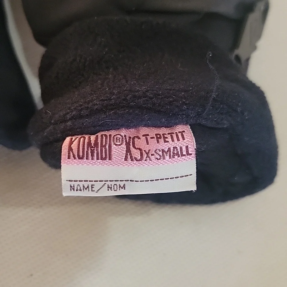 JUNIORS - KOMBI BLACK MITTENS WITH HOOK & LOOP CLOSURE AT THE WRIST‎